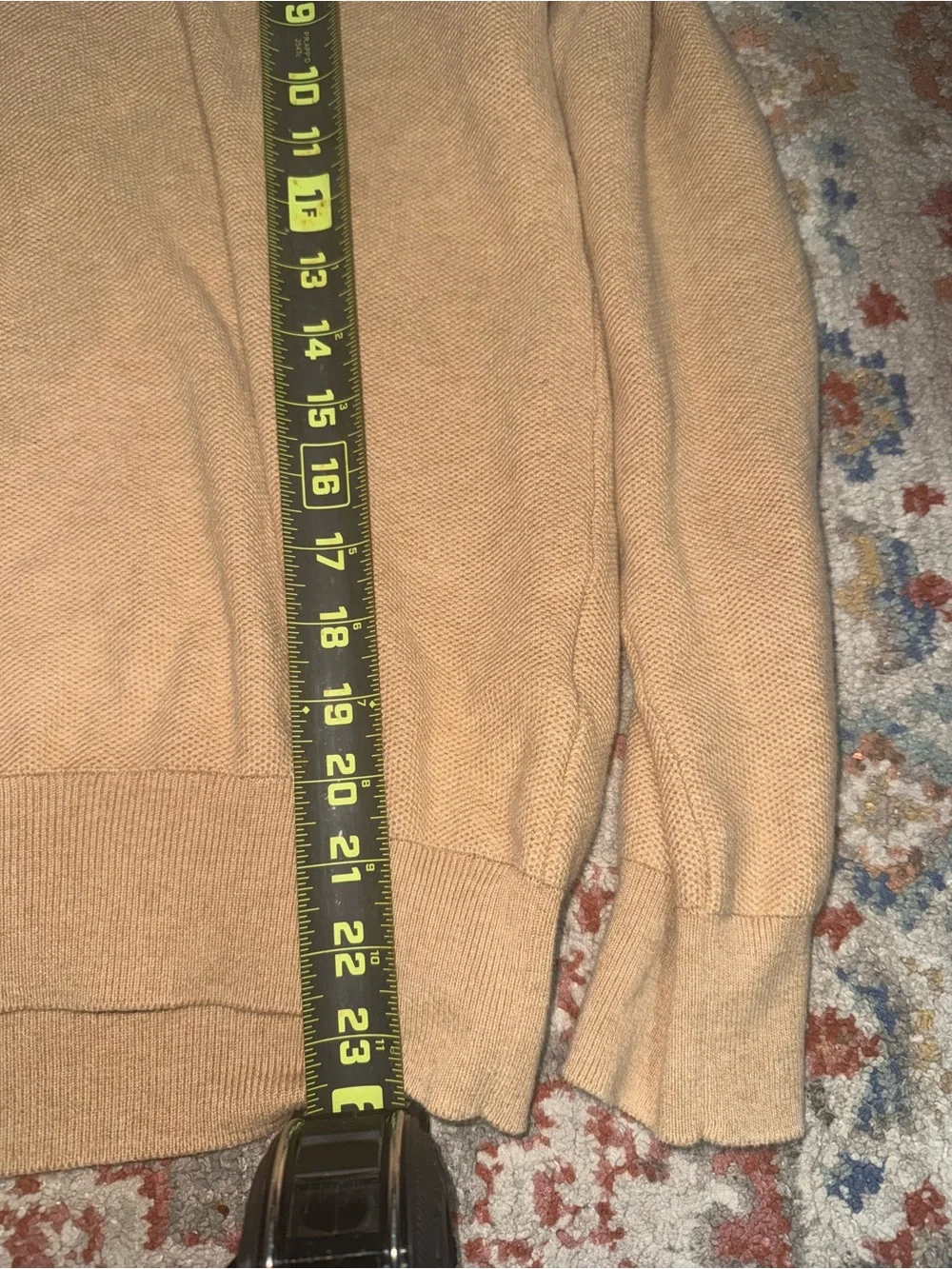 Polo Ralph Lauren Tan Camel Heather Quarter Zip Sweater M